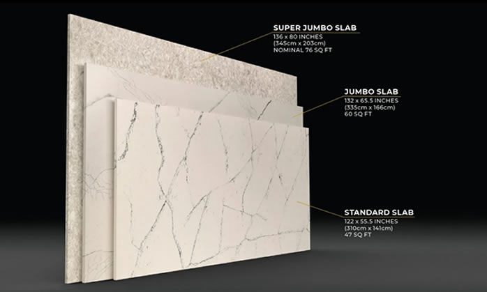 Quartz sheets and sizes